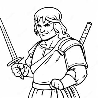 Leonardo With His Sword Coloring Page 38254-30606