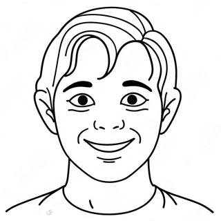 Blank Face Coloring Page With Big Smile 38263-30610