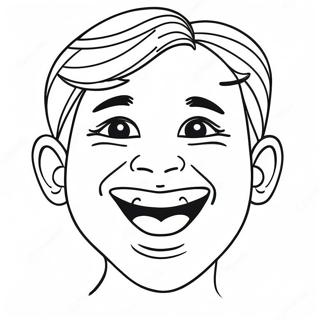 Blank Face Coloring Page With Big Smile 38263-30612