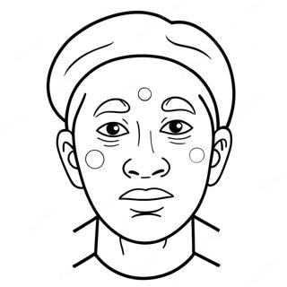 Blank Face Coloring Page With Funny Expression 38264-30626