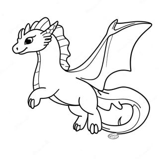 Female Light Fury Flying In The Sky Coloring Page 38273-30617