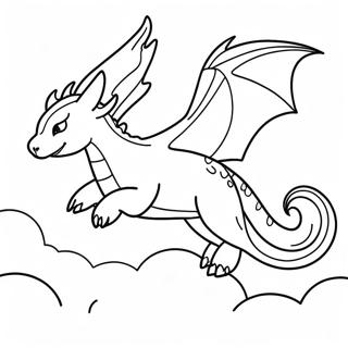 Female Light Fury Flying In The Sky Coloring Page 38273-30618