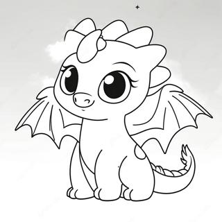 Cute Female Light Fury With Sparkling Scales Coloring Page 38274-30623