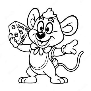 Chuck E Cheese Playing Games Coloring Page 3827-3097