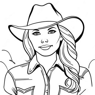 Realistic Cowgirl Coloring Page 38303-30647