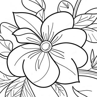 Orange Blossom Flower Coloring Page 38313-30650