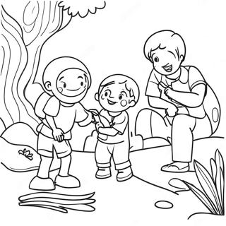 Colorful Vbs Scene Coloring Page 38354-30686