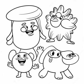 Funny Meme Characters Coloring Page 3837-3105