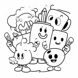 Funny Meme Characters Coloring Page 3837-3107