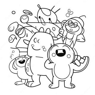 Funny Meme Characters Coloring Page 3837-3108