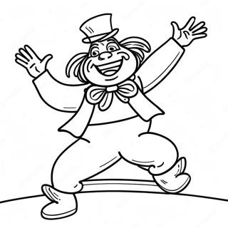 Cheerful Oompa Loompa Dancing Coloring Page 38394-30721