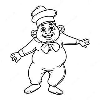 Cheerful Oompa Loompa Dancing Coloring Page 38394-30724