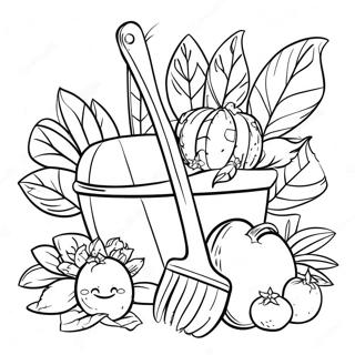 Gardening Tools Coloring Page 38403-30728