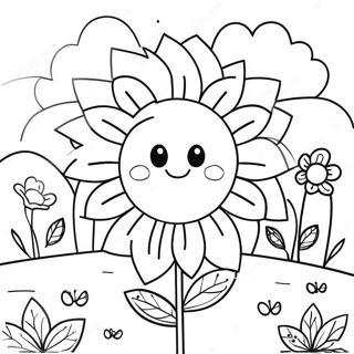 Colorful Flower Garden Coloring Page 38404-30731