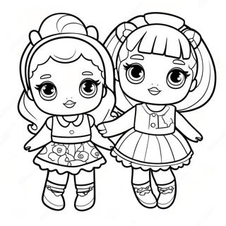 Lol Omg Dolls In Colorful Outfits Coloring Page 38414-30739