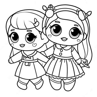 Lol Omg Dolls In Colorful Outfits Coloring Page 38414-30740