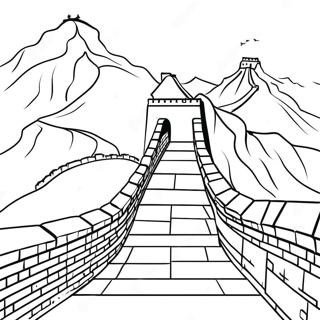 Majestic Great Wall Of China Coloring Page 38434-30748