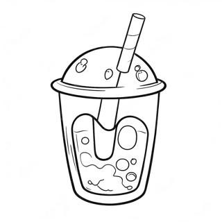 Colorful Slushie With Straw Coloring Page 38444-30754