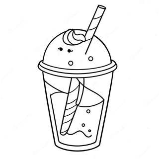 Colorful Slushie With Straw Coloring Page 38444-30755