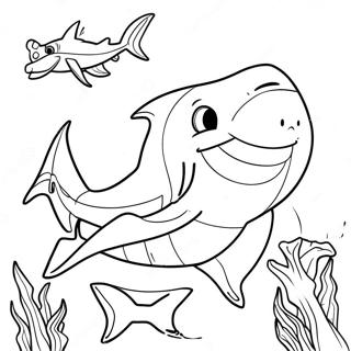 Hammerhead Shark Coloring Page 3846-3112