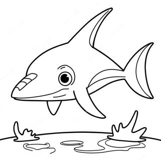 Cartoon Hammerhead Shark Coloring Page 3847-3114