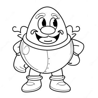 Funny Eggman With A Big Smile Coloring Page 38484-30782