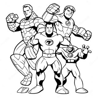 Fantastic Four Team Coloring Page 38503-30799