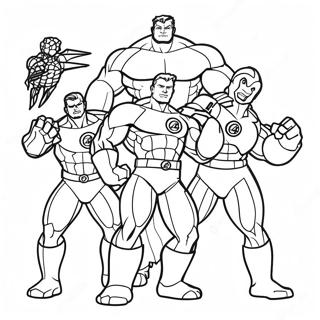 Fantastic Four Team Coloring Page 38503-30800