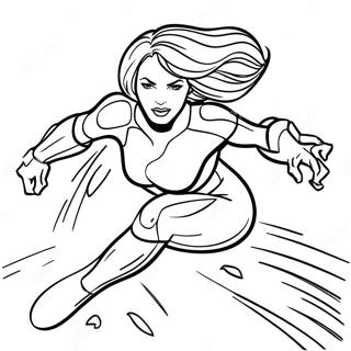 Invisible Woman In Action Coloring Page 38504-30803