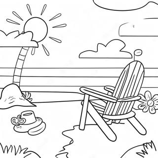 Goodbye Summer Beach Scene Coloring Page 38513-30806