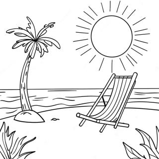 Goodbye Summer Beach Scene Coloring Page 38513-30807