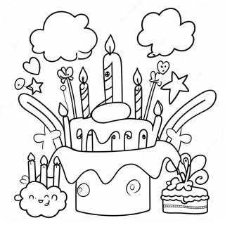 Happy Birthday Auntie Celebration Coloring Page 38533-30824