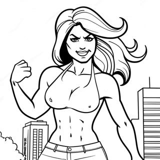 She Hulk Coloring Page 38543-30832