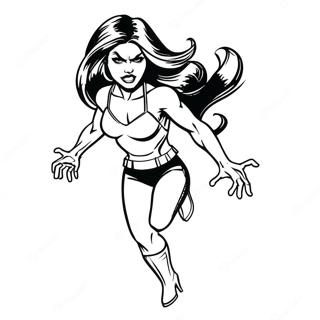 Fierce She Hulk In Action Coloring Page 38544-30833