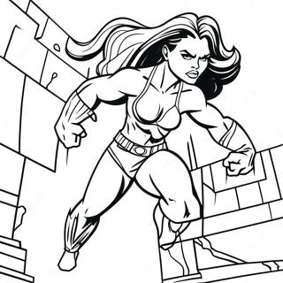 Fierce She Hulk In Action Coloring Page 38544-30834