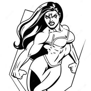 Fierce She Hulk In Action Coloring Page 38544-30835