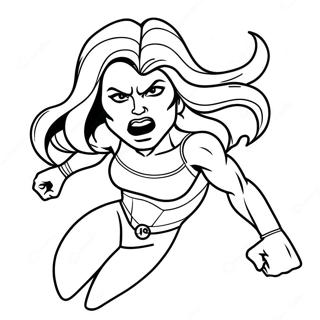 Fierce She Hulk In Action Coloring Page 38544-30836