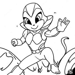 Mew Mew Power Rangers Coloring Page 38554-30843