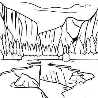 Yosemite National Park Scenic View Coloring Page 38563-30846