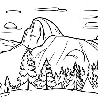 Majestic Half Dome In Yosemite Coloring Page 38564-30849