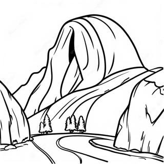 Majestic Half Dome In Yosemite Coloring Page 38564-30850