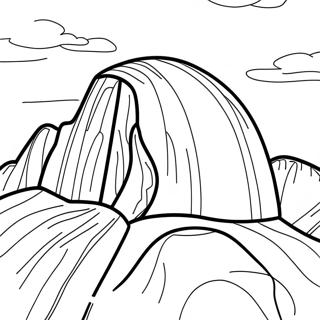 Majestic Half Dome In Yosemite Coloring Page 38564-30851