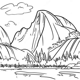 Majestic Half Dome In Yosemite Coloring Page 38564-30852