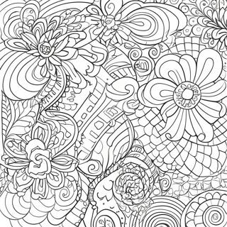 Grunge Aesthetic Abstract Patterns Coloring Page 3856-3118