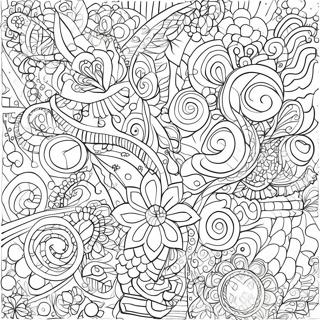 Grunge Aesthetic Abstract Patterns Coloring Page 3856-3120