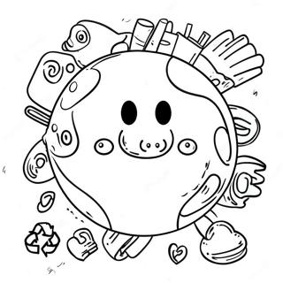 Reduce Reuse Recycle Coloring Page 38573-30860