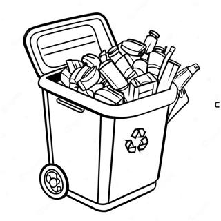 Colorful Recycling Bin Coloring Page 38574-30854