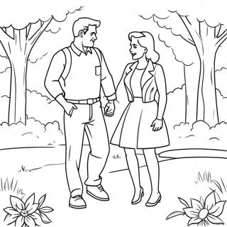 Archie And Betty In The Park Coloring Page 38584-30865