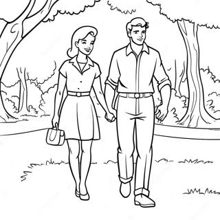 Archie And Betty In The Park Coloring Page 38584-30866