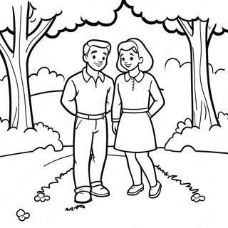 Archie And Betty In The Park Coloring Page 38584-30868